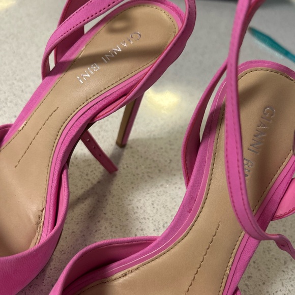 Gianni Bini Vibrant Pink Strappy Heels - Picture 5 of 10